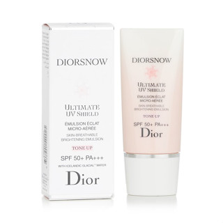 Dior Snow Ultimate UV Shield Tone Up Skin Breathable Brightening Emulsion Tinted Skincare SPF50+PA+++30ml กันแดดน้ำนม