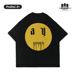 เสื้อยืดผู้ชายโอเวอร์ไซส์ เสื้อ AY Yours เกาหลี สตรีท