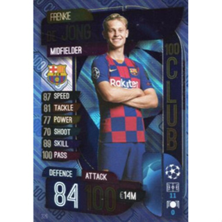 Frenkie de Jong (FC Barcelona) 326.  100 Club - Match Attax 2019/20 Champions League