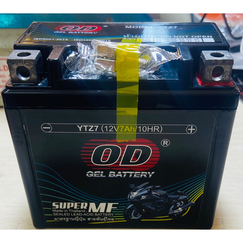 แบตเตอรี่ OD รุ่น YTZ7 12V7Ah/10HR 💥ใช้กับรถ Click-125i/ Click-150i/ PCX 150 เก่า/ PCX 2018/ Scoopy 