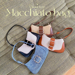 chuuchop_พร้อมส่ง(C7982)🧳📽️ Macchiato bag กระเป๋าสะพายข้าง สไตล์เกาหลี Y2K