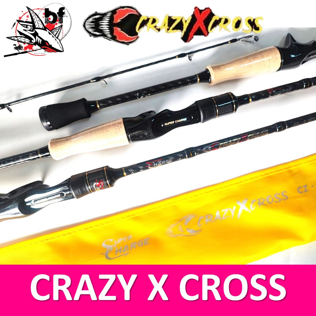คันเบ็ด ตีเหยื่อปลอม SUPER CHARGE รุ่น Crazy  X-Cross คันเบท ขนาด 6.7 ฟุต 1ท่อน
