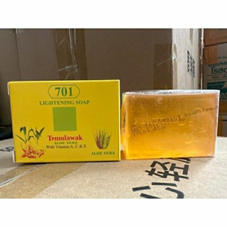 สบู่701 LIGHTENNING SOAPสบู่ว่านหางจรเข้&amp;ขิงแก่รักษาฝ้าหน้าขาวใสมาก ขนาด85g