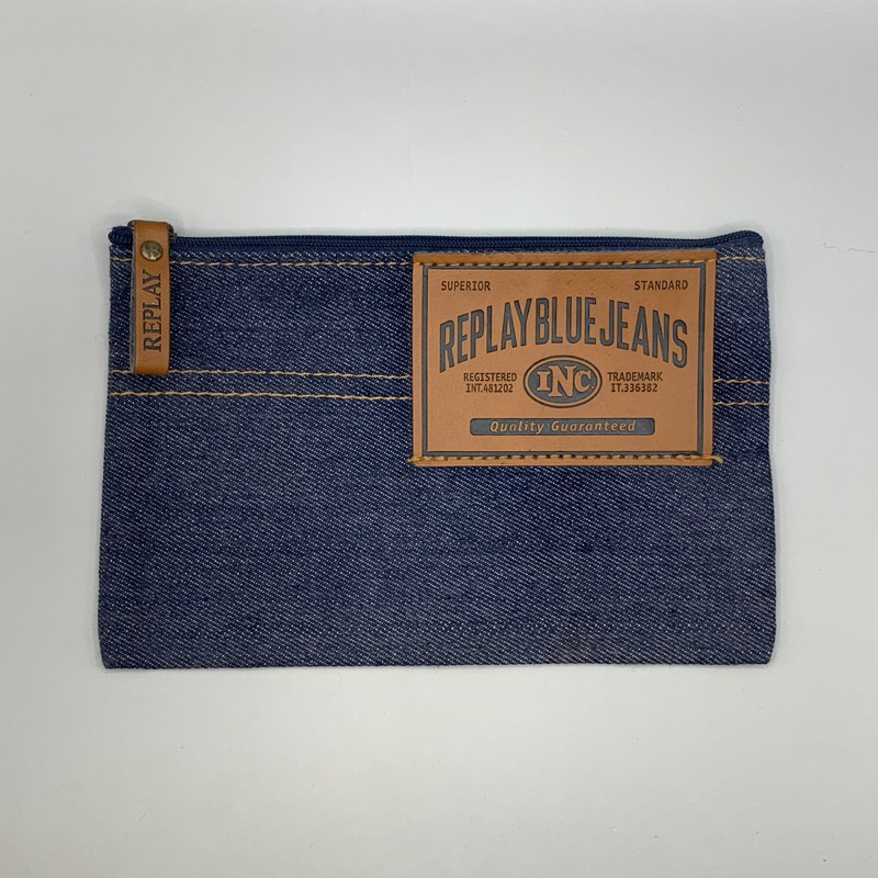 กระเป๋าสตางค์ผ้ายีนส์ REPLAY BLUE JEANS