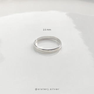 Sister J. (curve) basic ring 2.5 mm แหวนเงินแท้หน้าโค้ง 2.5 mm /silver925