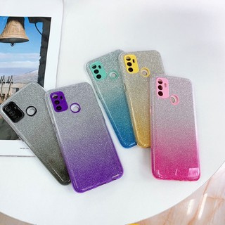 เคสกากเพชร ทูโทน 3ชิ้น Oppo A17 A17K A57 A77 A76 A96 A16K A16 A95 A53 A54 A74 A15 A15S Reno5 Reno5pro Reno4เคสกันกระแทก