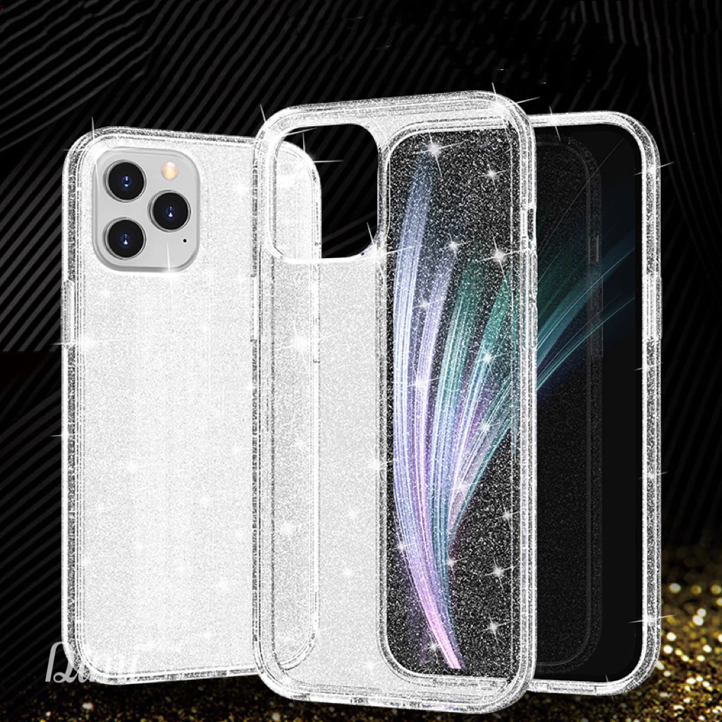 CaseTPU 17promax เคสใสกากเพชรสำหรับรุน สำหรับ i6/6splus 7/8plus XR/XSMAX 11 for i12 i13 i14 Pro max 15 Pro max 16Pro