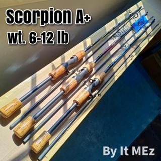 ของแท้ ราคาถูก ❗❗ คันเบ็ดตกปลา Scorpion A+ ความยาว 6.3 ฟุต Line wt. 6-12 lb เหมาะตี กบกระโดด กบยาง ปลายางและงานหน้าดิน