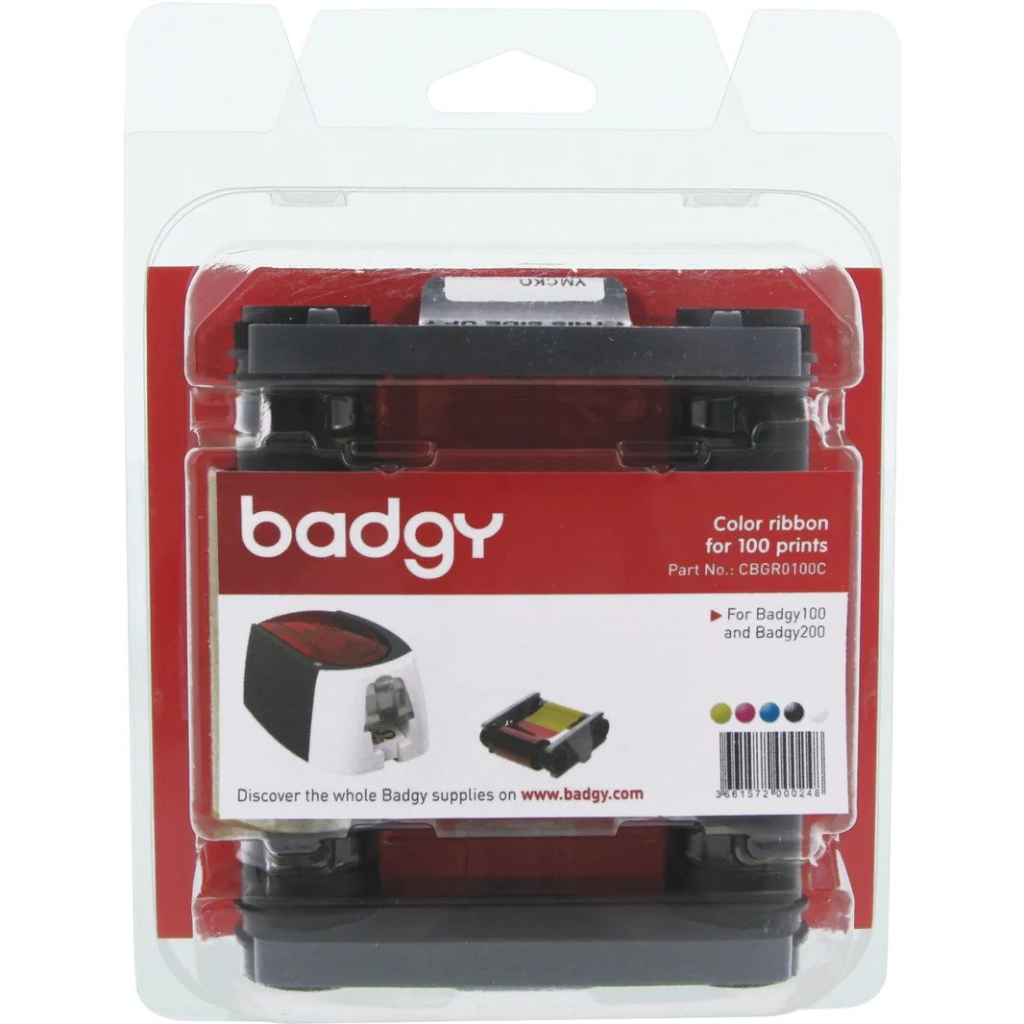 ริบบอนหมึก CBGR0100C สำหรับเครื่องพิมพ์บัตร Evolis Badgy 100 200