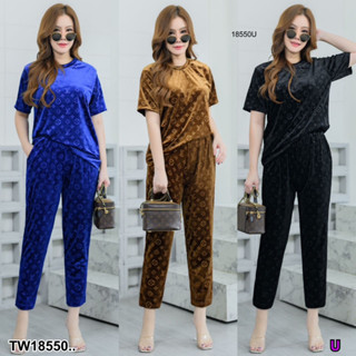 TW18550 Set #สาวอวบ  2 ชิ้น เซท 2 ชิ้น+กางเกงขายาว