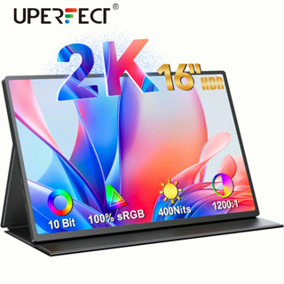 UPERFECT 120Hz  2K Portable Monitor  16 Inch  2560X1600  IPS LCD Screen With Matte Screen FreeSync Eyecare USB C  Includ