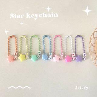 ★ NEW ★ พวงกุญแจดาว 💕สีพาสเทลน่ารัก พวงกุญแจห้อยกระเป๋า ที่ห้อยน่ารักๆ พวงกุญแจดาวน่ารักๆ ลูกปัดดาว✨
