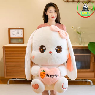 น้องกระต่ายสีขาวหัวใจน่ารัก มีให้เลือก 3 ขนาด 40CM 50CM และ80CM เขียนการ์ดอวยพรได้ ของขวัญวันเกิด วันครบรอบ วันปัจฉิม