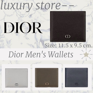 ดิออร์  DIOR  กระเป๋าสตางค์ผู้ชาย/สไตล์ล่าสุด/สั่งยุโรปของแท้100% ขายดีที่สุด/สนับสนุนการตรวจสอบเคาน์เตอร์