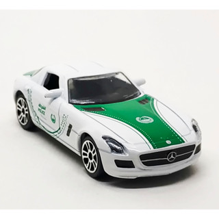 Majorette Mercedes Benz SLS - Dubai Police (New) White ล้อ D5S Scale 1/59 (8cm) ไม่มี package