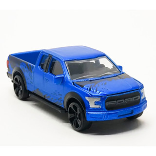 Majorette Ford F-150 - Raptor Dark Blue ล้อ 5LTSB Scale 1/72 (8cm) ไม่มี package