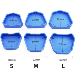 Tray Base set with Key-Blue 1ชุด มี3คู่ S M L พลาสติกสำเร็จรูปสำหรับ ต่อฐานโมเดล