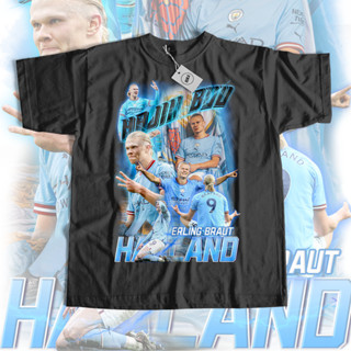 🔥 เสื้อยืด เออริ่ง ฮาแลนด์ ไอ้หนู “จอมมารบู” cotton 100% สกรีน Haaland Mancity คนชัด งานสกรีนแบบ DTG