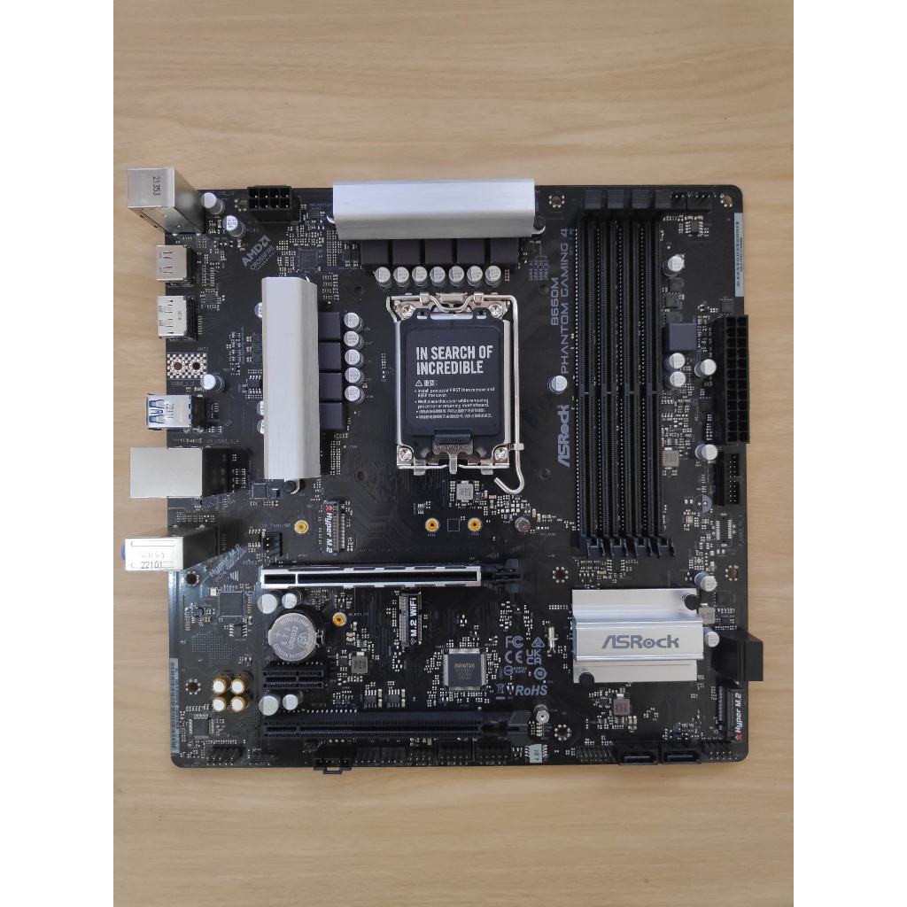 MAINBOARD (เมนบอร์ด) ASROCK B660M PHANTOM GAMING 4 (DDR4) (SOCKET LGA 1700) มือสอง