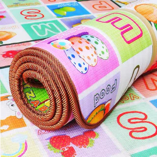 เสื่อรองคลานขนาด 6ฟุต มีลาย2 ด้าน พับได้ กันน้ำ แผ่นใหญ่ สินค้าพร้อมส่ง