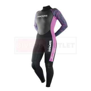 Scuba Diving Neoprene Wetsuit เวทสูทดำน้ำ นีโอพรีน Sopras Isida Lady Long 3mm