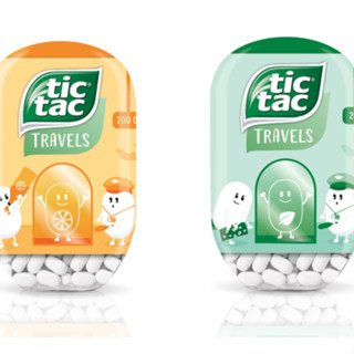 Tic Tac Travel Bottle -  Mint/Orange 98 g