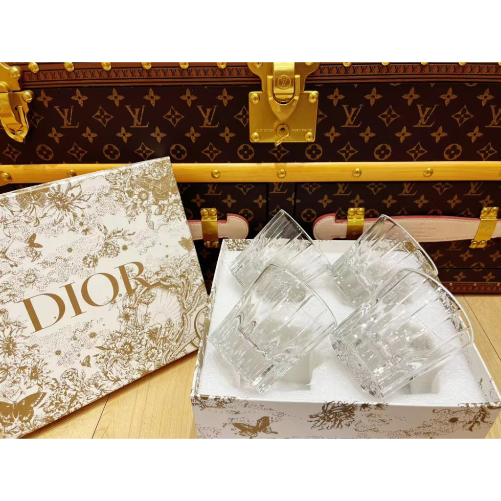 Dior's High Beauty Whisky Wine Glass Set Set of 4 Crystal Glasses