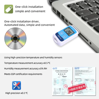 RCYAGO,USB ข้อมูลอุณหภูมิดิจิตอล RC-5 C/F บันทึกอุณหภูมิสำหรับการจัดเก็บและการแปลงคลังสินค้าตู้เย็น