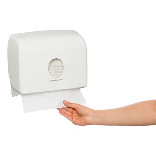 กล่องใส่กระดาษเช็ดมือแบบแผ่น AQUARIUS M-Fold Hand Towel Dispenser Form Kimberly-Clark  70220