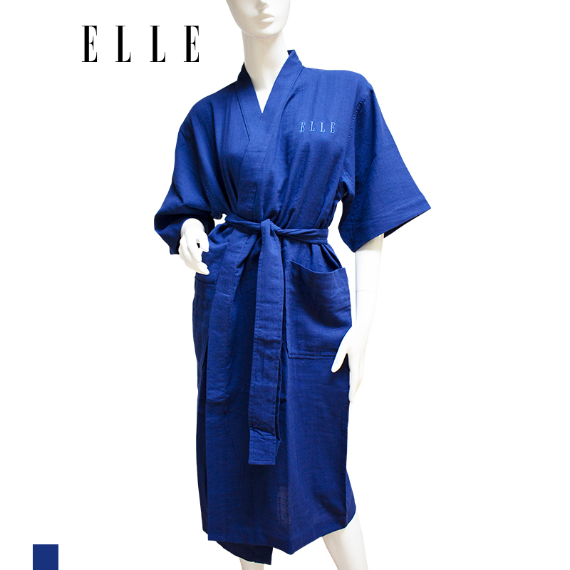 ELLE  ชุดคลุมอาบน้ำ ROBE  ขนาด Free Size ผ้าฝ้ายธรรมชาติ100% (TEB044F1)