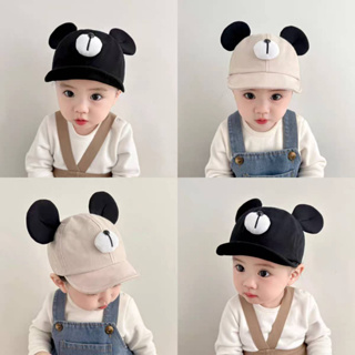 [พร้อมส่ง] หมวกเด็ก 4เดือน-2ปี รอบหัว:46-48 cm. หมวกแก๊ป (Cap) ผ้า COTTON แต่งลายน้องหมา 🐶 หมวกแฟชั่นเด็ก