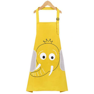 ผ้ากันเปื้อนสำหรับทำอาหาร ลายช้าง กันน้ำ Waterproof &amp; Anti-Oil Apron (Elephant) TMM