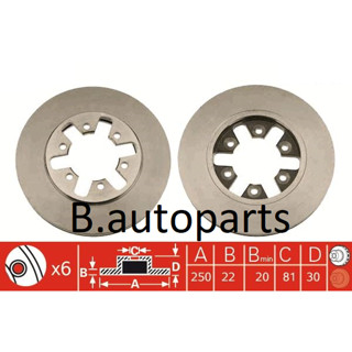 จานเบรคหน้า DATSUN 720 ดัสสัน 720 1983-1986 RUNSTOP /คู่