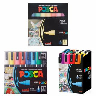 ชุดปากกามาร์กเกอร์ Posca Pc5M 7,8,15 สี ส่งตรงจากญี่ปุ่น