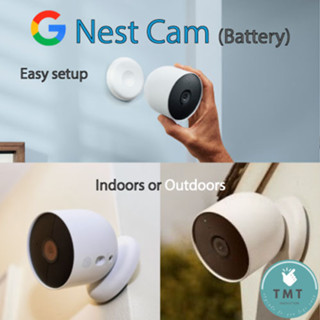 Google Nest Cam (Battery) Outdoor Indoor Wi-Fi Security Camera กล้องวงจรปิด มีแบตเตอรี่ในตัว เก็บภาพบนคลาวด์