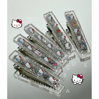 เบอร์ E Hello Kitty  Sanrio Sanx hair clips, handmade with love &lt;3 กิ๊ฟหนีบผม