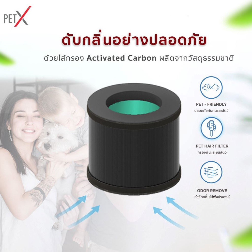 PETX ไส้กรองกลิ่น FRESH BOX MINI แผ่นกรองคาร์บอนหนา 5 ชั้น ดับกลิ่นฉี่แมว ของแท้