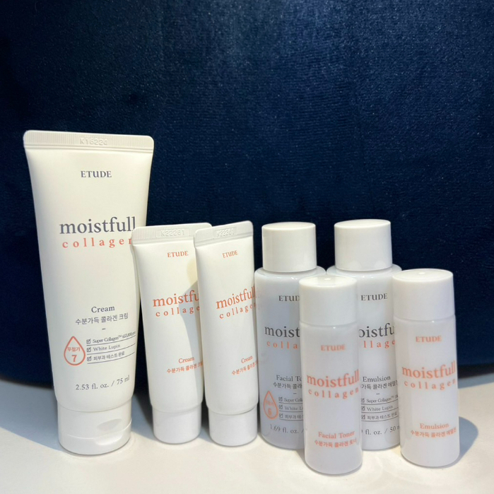 (ขนาดพกพา)Etude moistfull collagen facial toner / cream / Emulsion