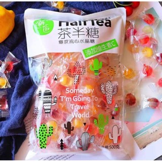 กัมมี่แคนดี้ผลไม้รวม Half Tea ห่อใหญ่ 468g.