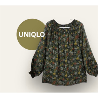 Uniqlo x ชีฟอง x size M ลายสวย ใหม่ อก 42 ยาว 27 Code: 228(3)