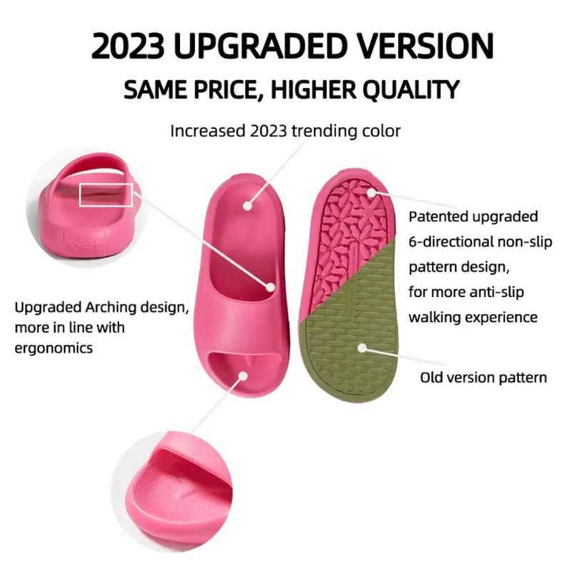 2023Ready 100% Posee สีขาวสไตล์จ้าวลู่ซือ tiktok hot 38° รองเท้าแตะลําลอง พื้นหนา กันลื่น ลายอุ้งเท้