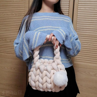 Giant Velvet Yarn Bag กระเป๋าไหมพรมกำมะหยี่ยักษ์พร้อมส่ง /เฉพาะ made to orderสั่งทำ15วัน