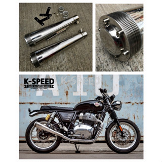 ชุดปลายท่อแต่ง Diabolus Thunder J12C แบบ Slip-on for Royal Enfield GT 650 &amp; Interceptor 650