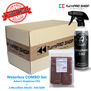 Waterless COMBO Set - Adams Graphene CS3 + Microfibre 40x40 450 GSM