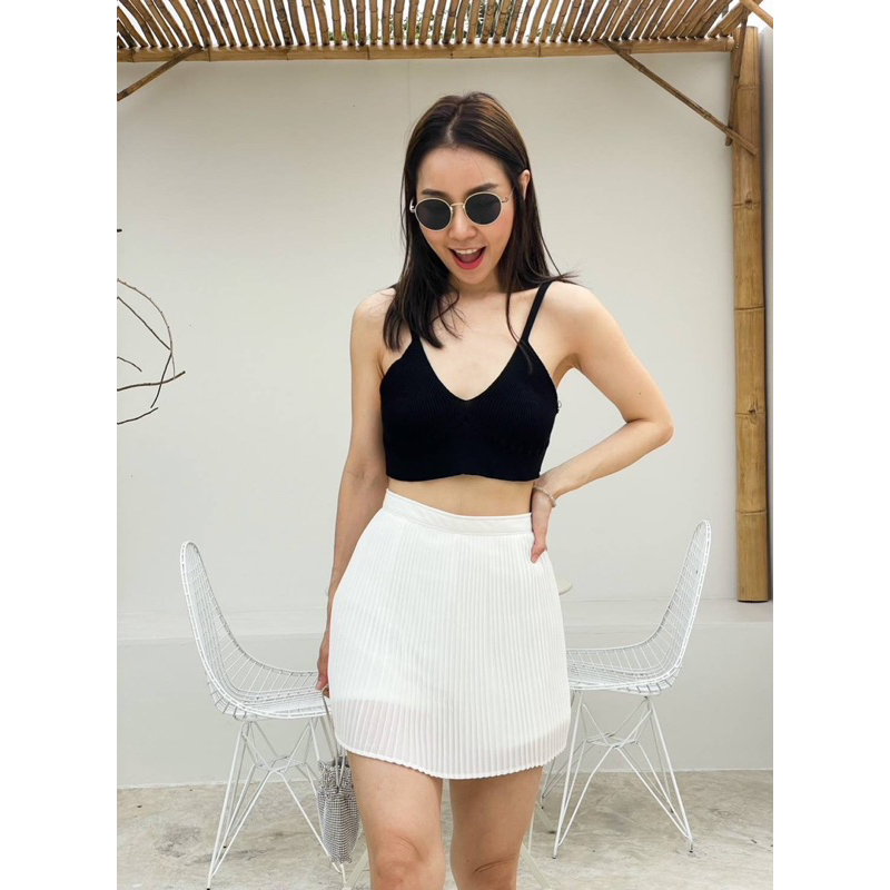 Pleate Skirt ครบ size ✔️ 5 สี ✨ กระโปรงกางเกงพลีทผ้าชีฟองสั้น จีบรอบน่ารักมาก