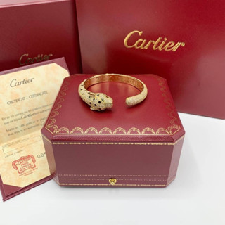 PANTHERE DE CARTIER BRACELETS เครื่องประดับ กำไลข้อมือวง แบรนด์คาร์เทียร์ รูปหัวเสือ ประดับเพชรคริสตัล