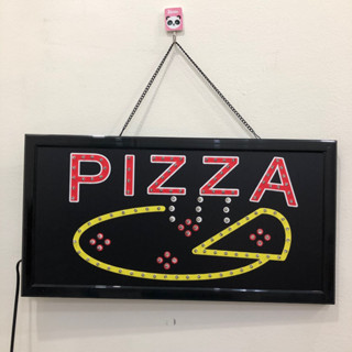 ป้ายไฟ LED PIZZA ป้ายไฟร้าน ข้อความ ป้ายไฟอักษร ตัวอักษร ตกแต่งหน้าร้าน สินค้าพร้อมส่งค่ะ🚚📦