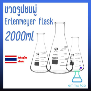 ขวดรูปชมพู่ Erlenmeyer flask 2000ml