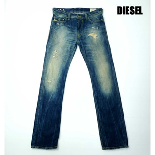 ยีนส์ Diesel เอว 31 ผ้าด้านแต่งขาดเดิม เฟดสนิม ขากระบอกเล็ก