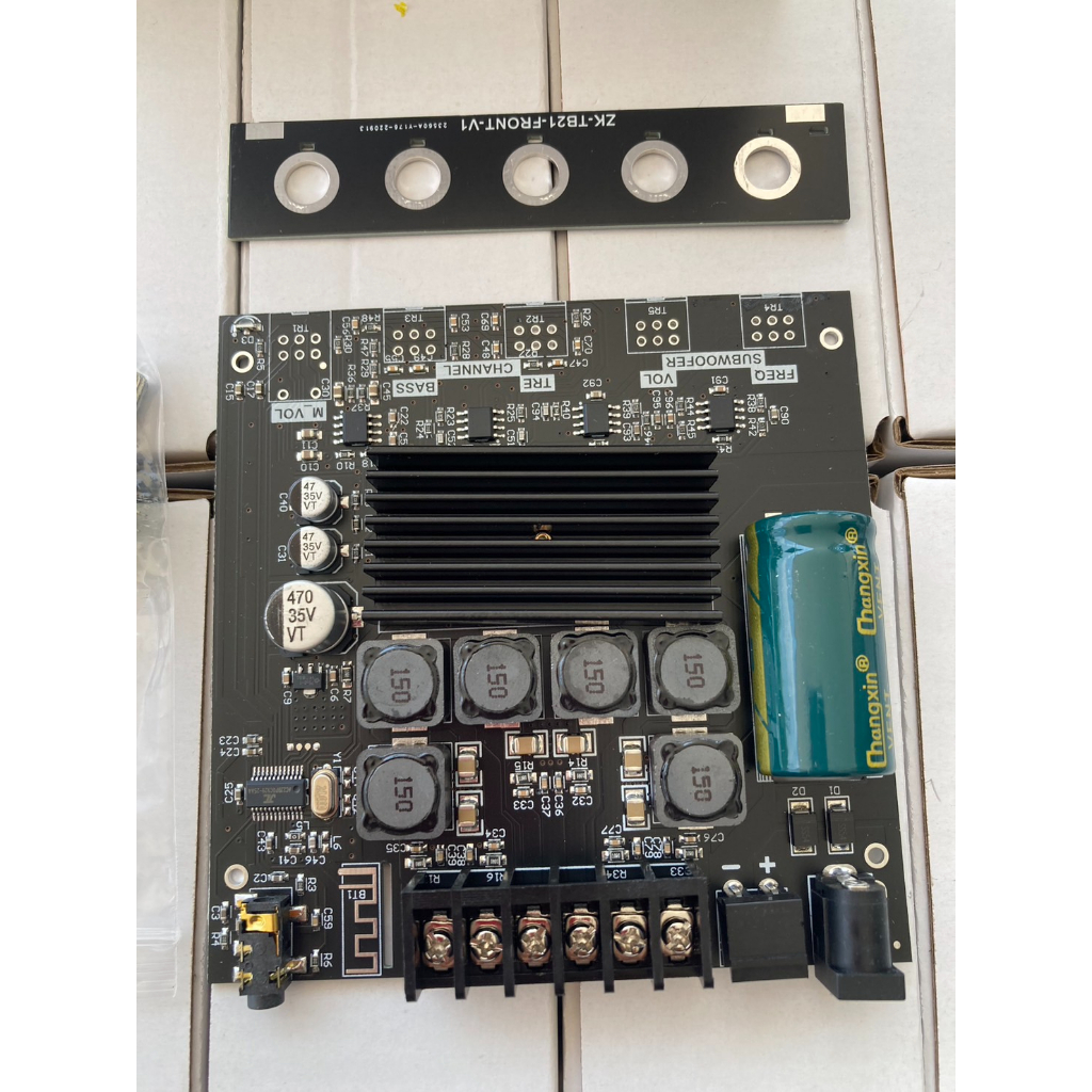 แอมจิ๋ว zk-tb21 50+50x100w ไม่ใส่วอลุ่มจากโรงงาน WUZHI ของแท้  Bluetooth 5.0